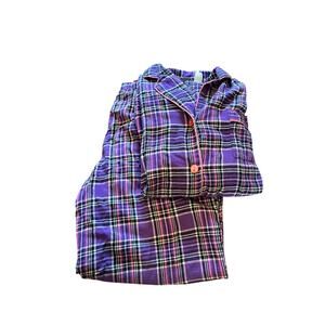 Adonna 100% cotton pajama set flannel purple XL